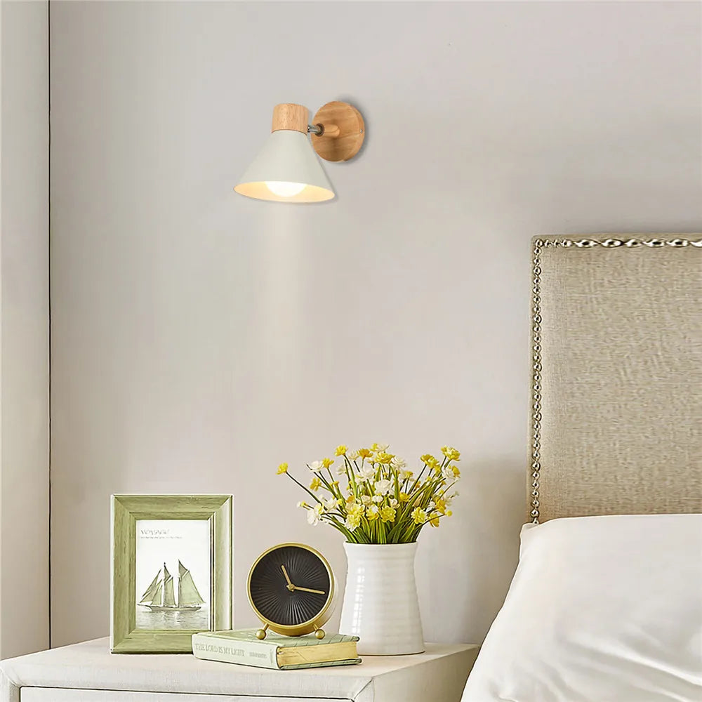 applique murale moderne conique noir gris bleu vert rose or scandinave fixée mur