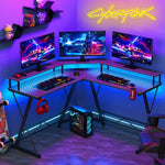 néon lumineux cyberpunk game zone texte abstrait vert bleu jaune rose violet moderne