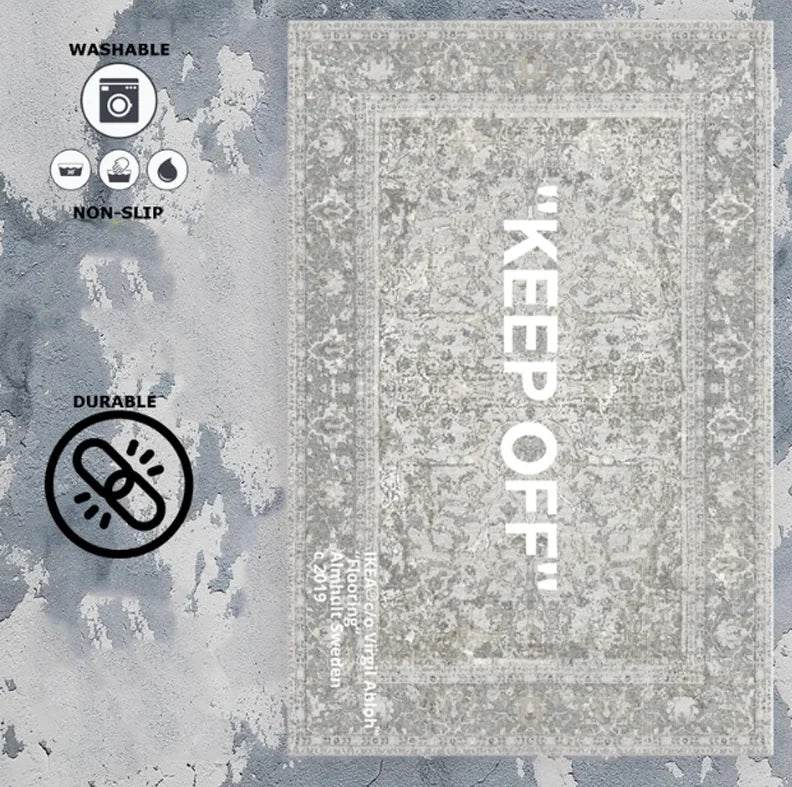 tapis noir ornements floraux moderne classique salon chambre fleur adhésif polypropylène polyester 160cm 120cm
