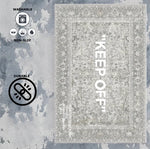 tapis noir ornements floraux moderne classique salon chambre fleur adhésif polypropylène polyester 160cm 120cm