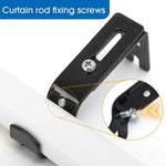 support rideau réglable acier noir vis moderne quincaillerie fenêtre fixe suspension
