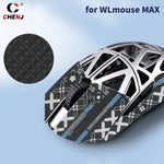 souris jeu antidérapante pads adhésifs géométriques noir blanc gris bleu rouge moderne ergonomique gaming