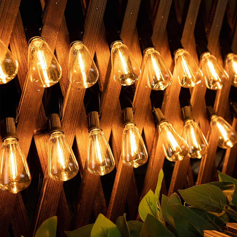 Guirlande lumineuse connectee pour extension sur une terrasse