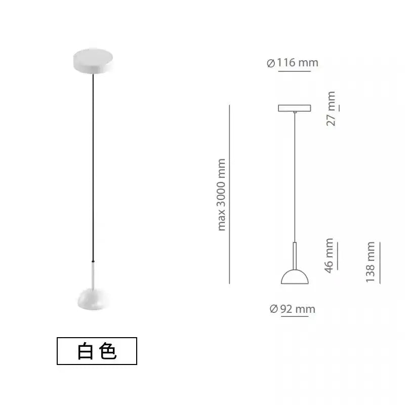 lampe led moderne minimaliste noir blanc support mural interrupteur câble chambre salon