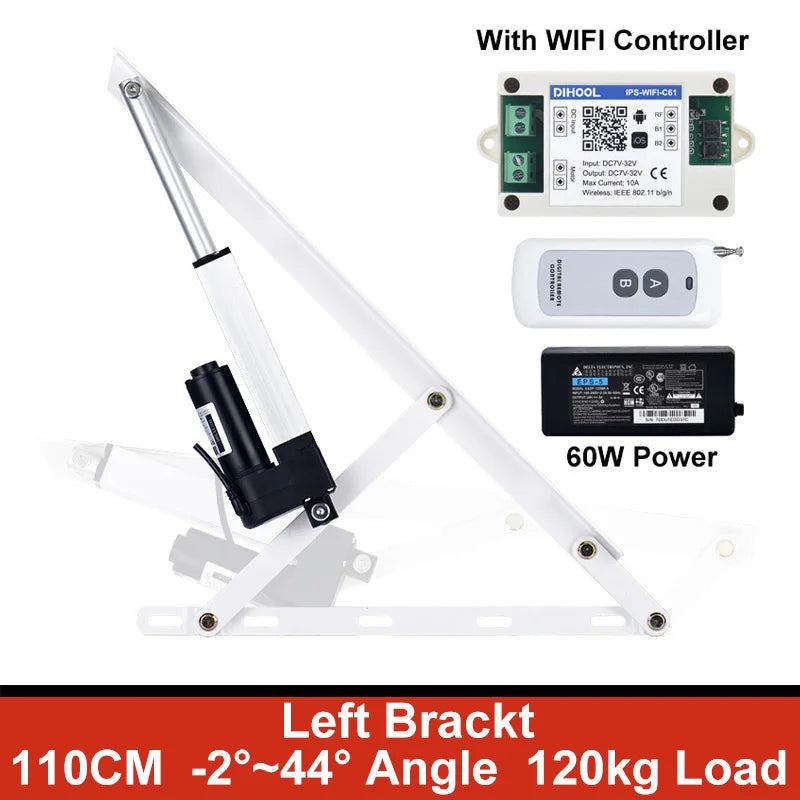 support charge électrique pliable blanc moderne moteur électrique lisses opaques lit