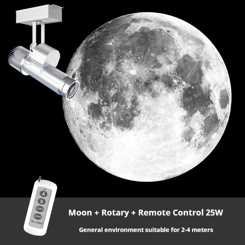 projecteur led lune jupiter terre moderne blanc gris orange bleu