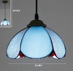 lampe suspendue tiffany multicolore stained glass floral salon chambrehôtel