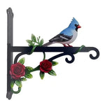 décoration murale oiseaux fleurs artificielles lanterne métal artisanal rustique echangrounoir