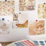 sticker rond minimaliste bleu rose gris blanc adhésif decoration journal 120pcs moderne unitaire