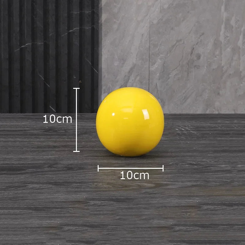 décoration moderne boule céramique rouge bleu jaune uni opaque chambre