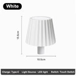 lampe table led rechargeable contemporaine base pierre abat jour noir tactileextérieur restaurant bar festival