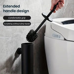 brosse wc murale acier inoxydable noir moderne adhésif poignée bristles