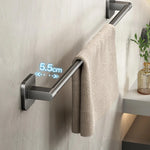 porte serviettes mural adhésif gris moderne salle bain support rangement serviettes guide mesure