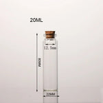 bouteilles verre transparentes bouchons liège 10 15 20 25 30 ml