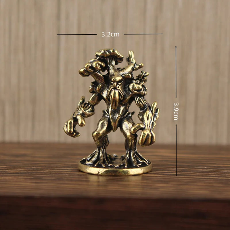 ornement bronze fantastique figurine racines champignons décoration animal compagnie vintage sculpté mythe naturel