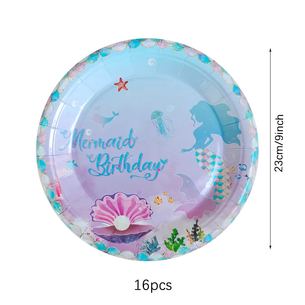 supports cupcakes sirène bleu rose anniversaire thème poisson corail festive