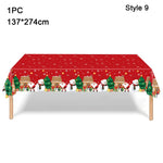 vaisselle noël 24 pièces assiettes fourchettes couteaux serviettes père noël motifs traditionnels rouge blanc