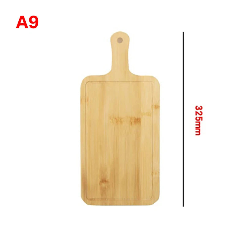 planche découper bois clair grain naturel fourchette couteau classique service pizza steak collation