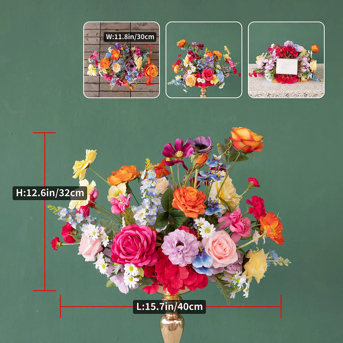 bouquets fleurs artificielles multicolores mariage anniversaire décoration extérieure moderne élégante variété