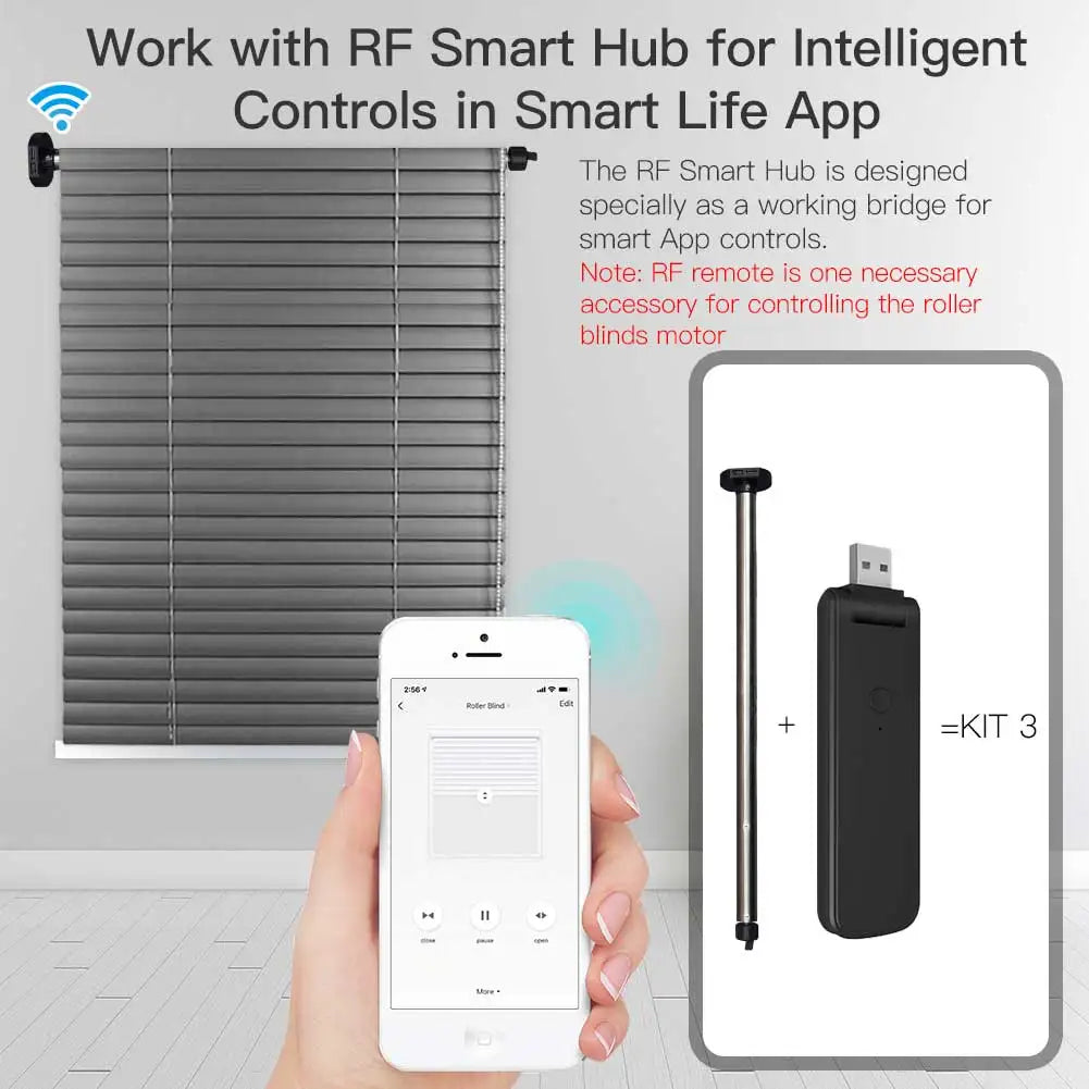 motrice store roulant électrique interrupteur télécommande hub rf moderne gris métallisé lisse opaqué