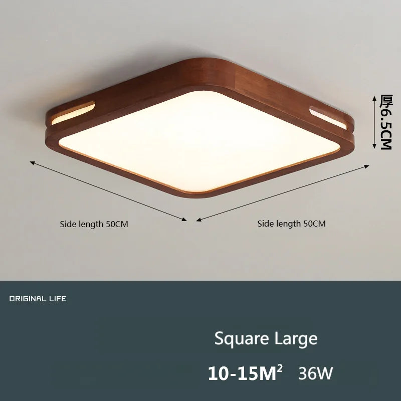plafonnier moderne bois blanc lampe led ceiling touch switch minimaliste translucent