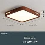 plafonnier moderne bois blanc lampe led ceiling touch switch minimaliste translucent
