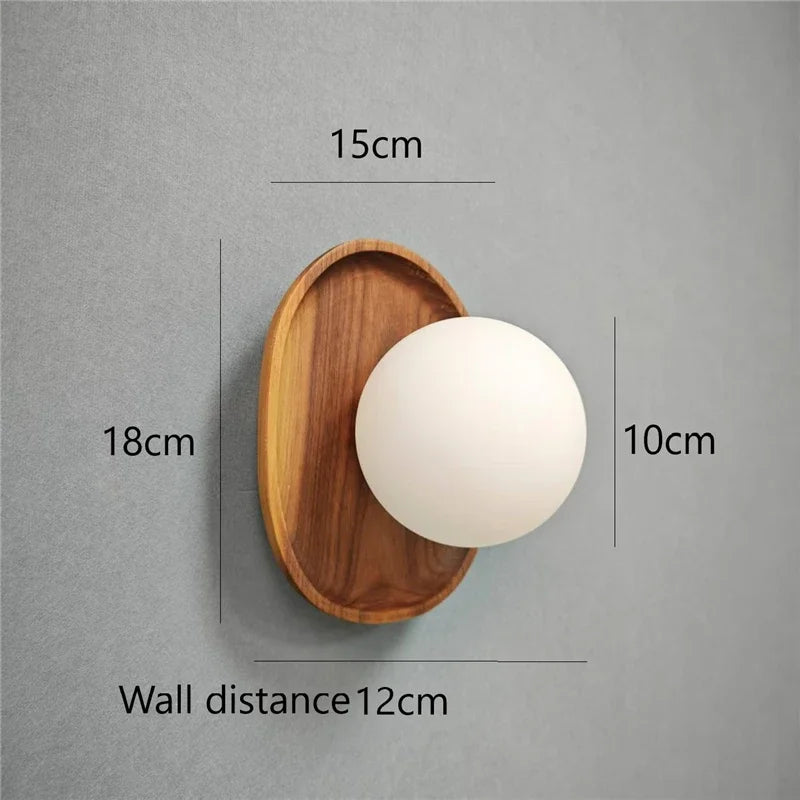 lampes murales modernes minimaliste bois marron foncé éclairage quotidien led fixées mur transparentes