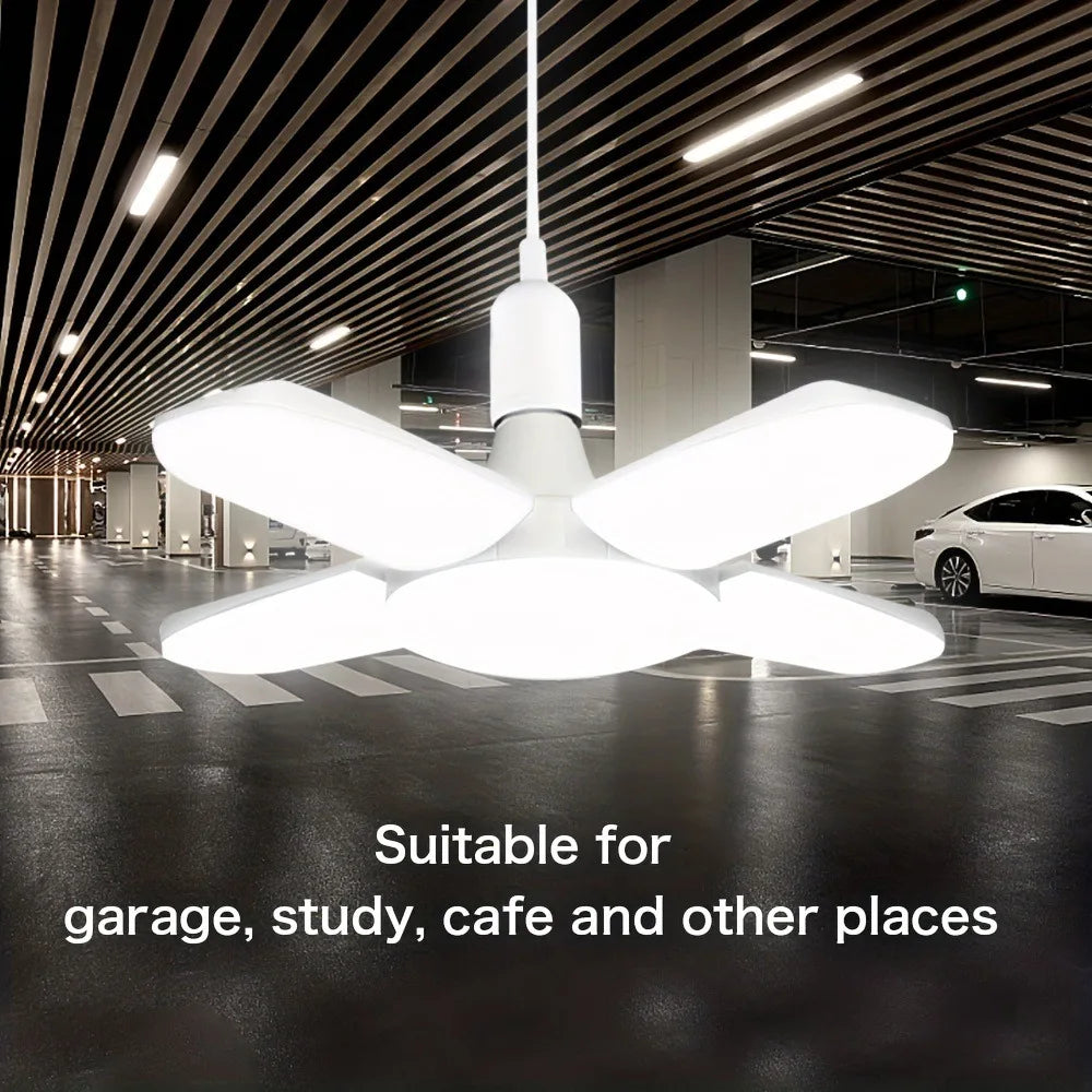 lampe pliable blanc fixation moderne minimaliste e27 led 6500k chambre entrepôt garage