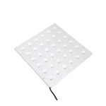 plafonnier led moderne blanc rangées diodes télécommande vis fixations surface