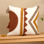 housse coussin bohème géométrique franges polyester 45x45cm 30x50cm décoration salon chambre voiture