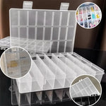 boîte rangement transparente 24 compartiments modernes bijoux organisation pratique anneaux suspendus