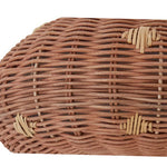 Lampe champignon rotin allumée ambiance tamisée