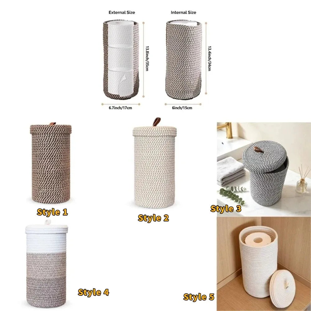 panier rangement corbeille linge noir blanc rayures diagonales moderne respectueux environnement poignée cuir