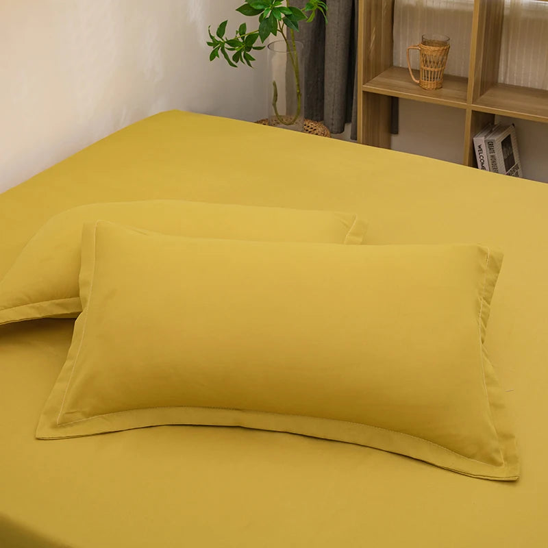 taies d'oreiller simples coton polyester 48x74cm gris roseclair unis opaques lit maison