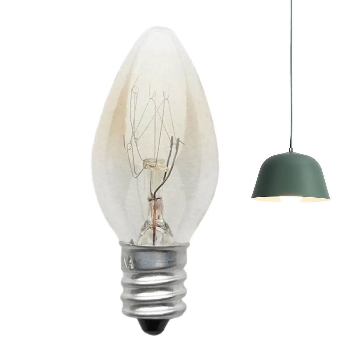 ampoule filament transparent nuit classique e12 doré 7w 10w vintage chambre salon