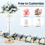 présentoir décoration transparent or blanc fleurs ballons bougies festif élégant mariageDecorationSupportFleursPendantsBrillants