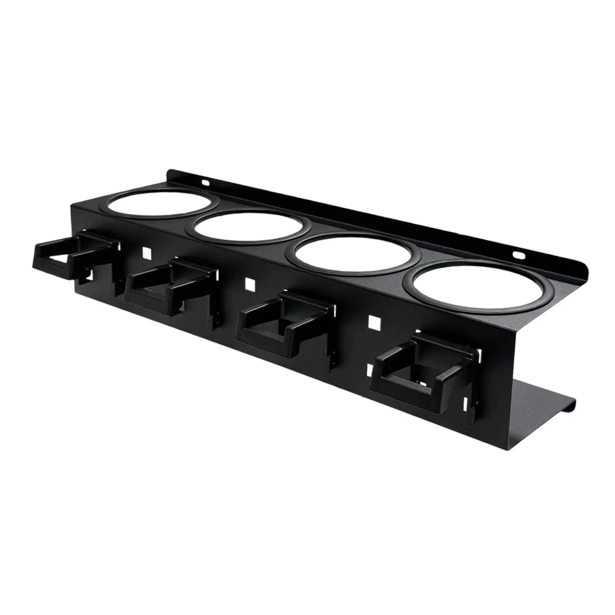 support mural bouteilles nettoyant noir clips rangement garage organisation outils