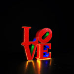 lettres lumineuses led rouge vert bleu texture lego moderne kit bricolage petite notice pdf