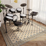 tapis moderne musical floral salon noir blanc décoration chambre hôtelextérieur