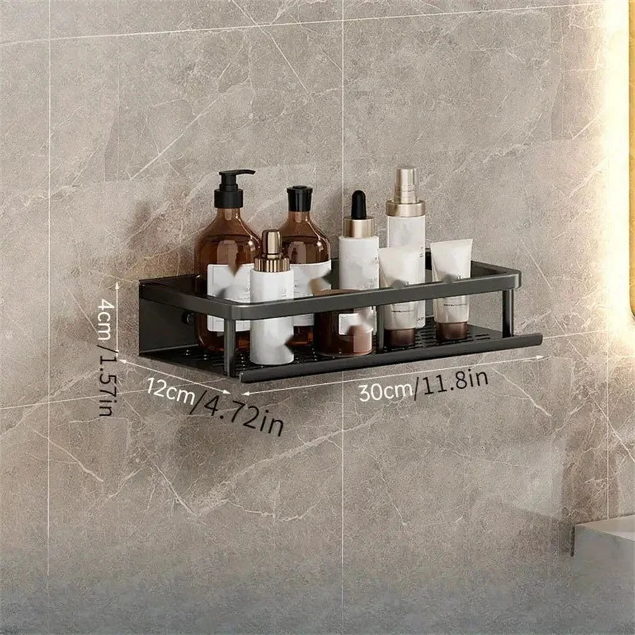 étagère murale moderne aluminium noir étagères outils cuisine serviettes fixations bain