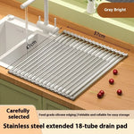 étendoir vaisselle pliable moderne acier inoxydable gris blanc clips fonctionnel cuisine