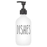 bouteilles savon liquide 500ml noir blanc texte hands dishes minimaliste moderne pompe pression