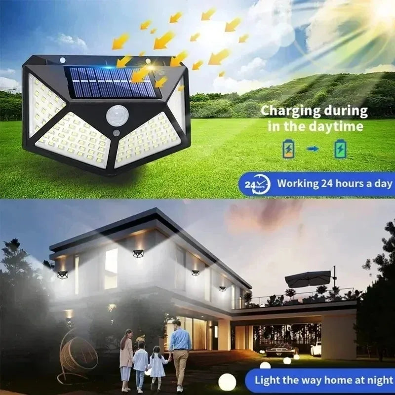 lampe solaire murale noire panneau led vis fixe moderne extérieur garage jardin