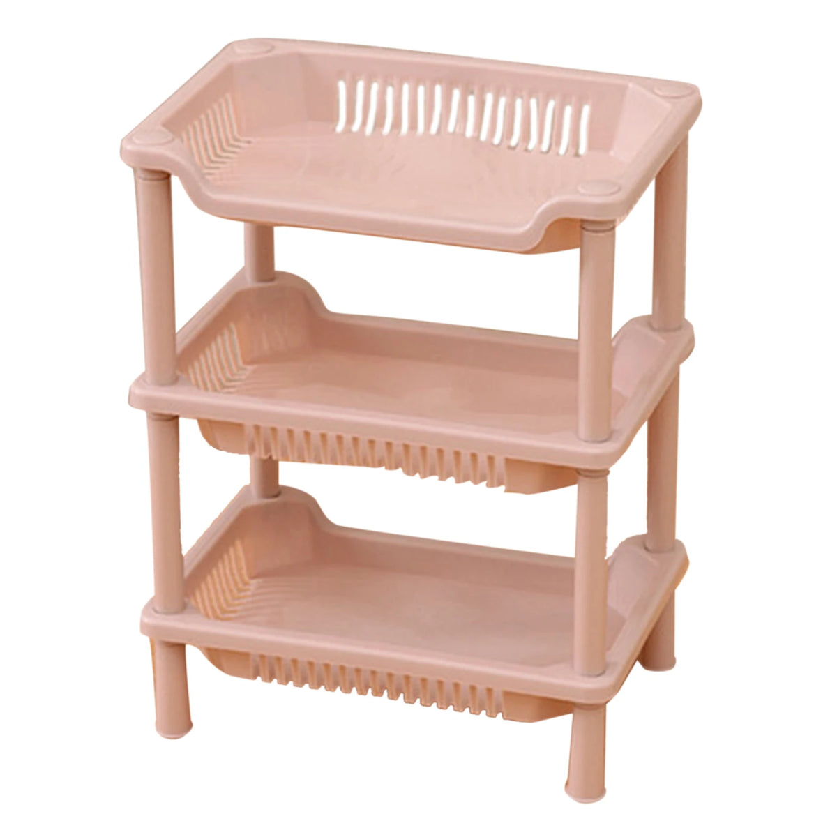 étagère modulaire salle bain niveaux rangement moderne réutilisable plastique sans BPA rose bleu vert