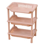 étagère modulaire salle bain niveaux rangement moderne réutilisable plastique sans BPA rose bleu vert