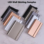 plinthes led noir blanc doré gris lisses contemporaines clips fixation h50 80mm