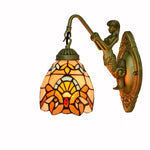 lampe murale vitrail tiffany sirène chambre cuisine vintage floral métallique