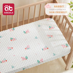 drap housse bébé léopard tigre motif animalier coton polyester doux blanc orange bleu clair