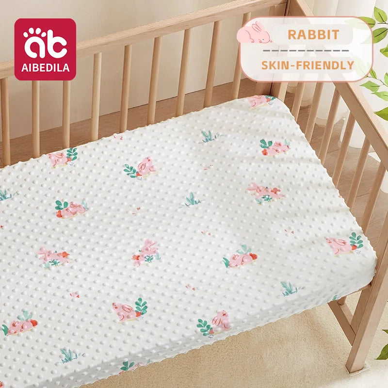 drap housse bébé léopard tigre motif animalier coton polyester doux blanc orange bleu clair