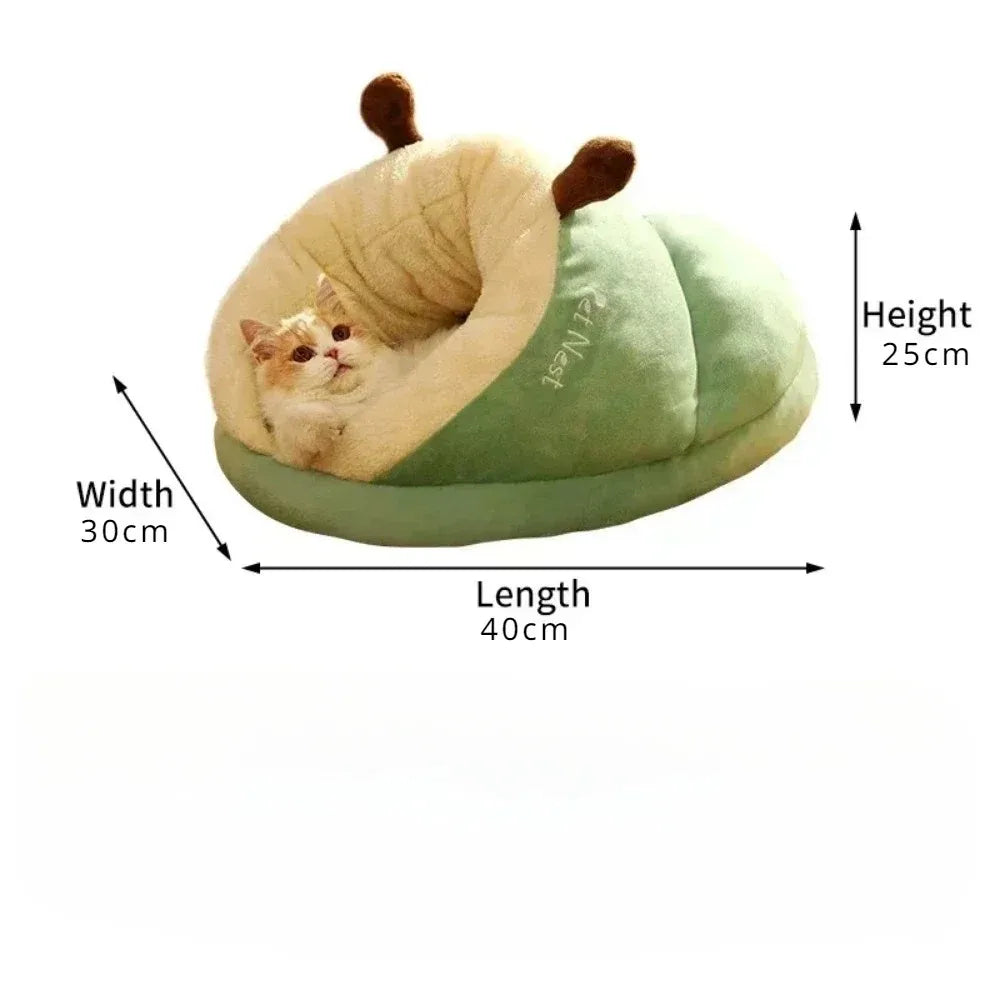 lit doux velours vert chat chien confortable arrondi 100 coton lavable size
